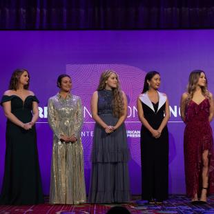 2020 NRF Foundation Next Generation Scholarship finalists on stage at the Honors